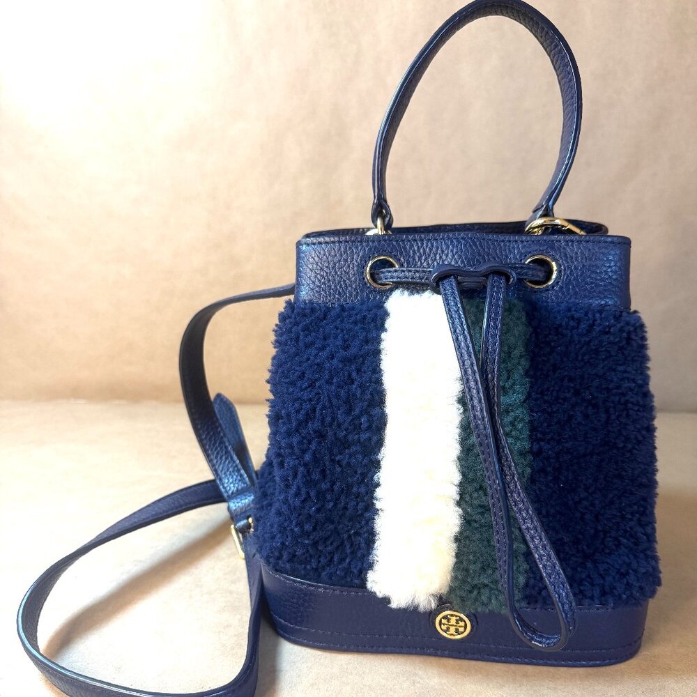 Tory Burch Shearling Bucket Bag